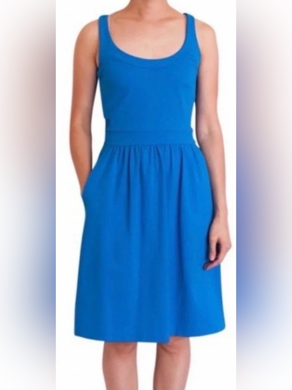 Cynthia Rowley Bright Blue Sleeveless Scoop Neck Mini Dress (L)